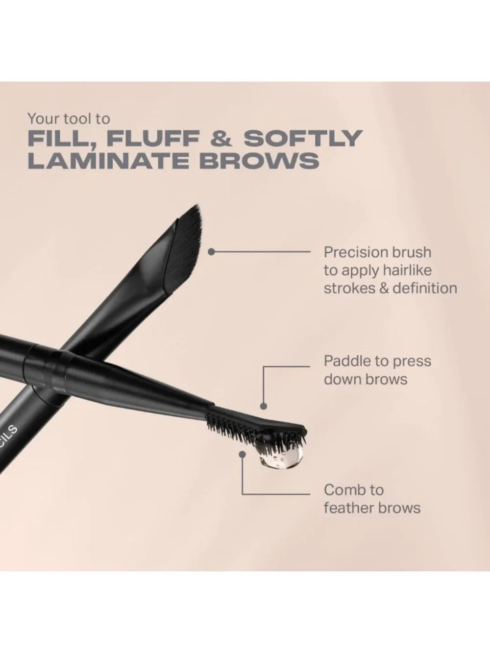 Everyday Essentials Brow Kit - Precision Micro Pencil, Tinted Wax & 3-in-1 Brush
